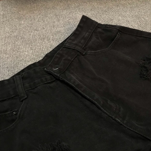 Black Jean Shorts - Picture 2 of 3